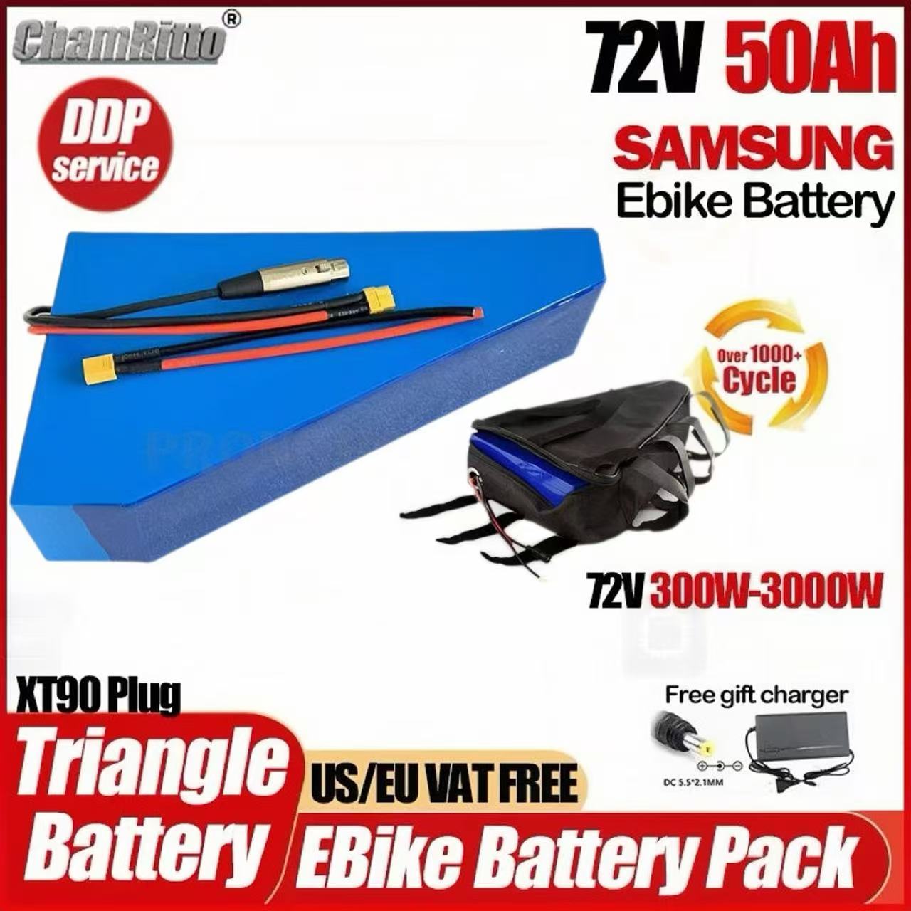 Ebike Conversion Kit 72V 3000W - 72V 3000W elektrische fiets accu Cham