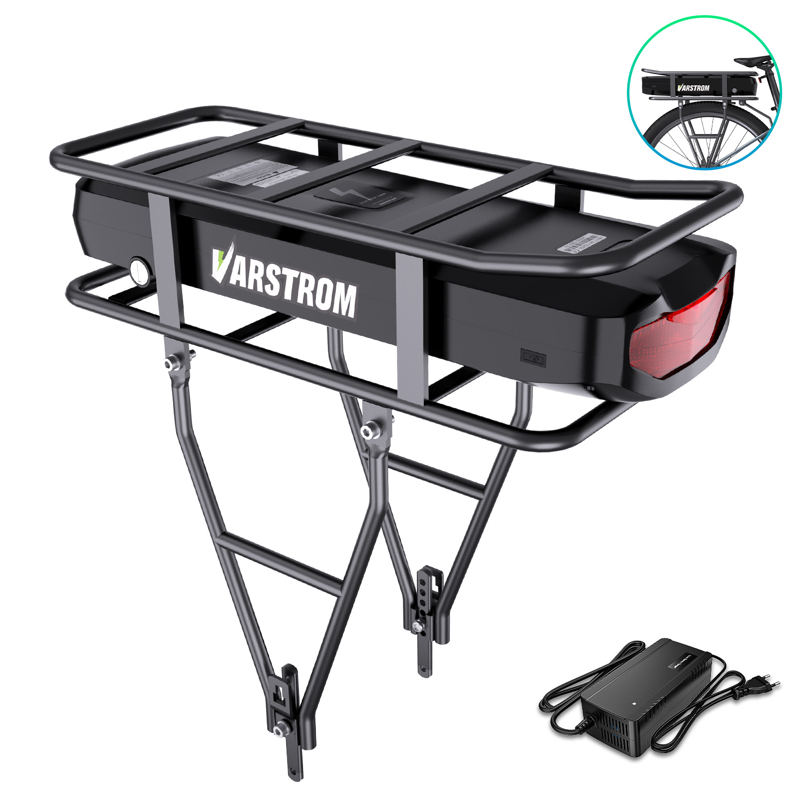Ebike Battery 48V 20Ah Hailong - Elektrische Fietsenrek Batterij 52V 48V 36V