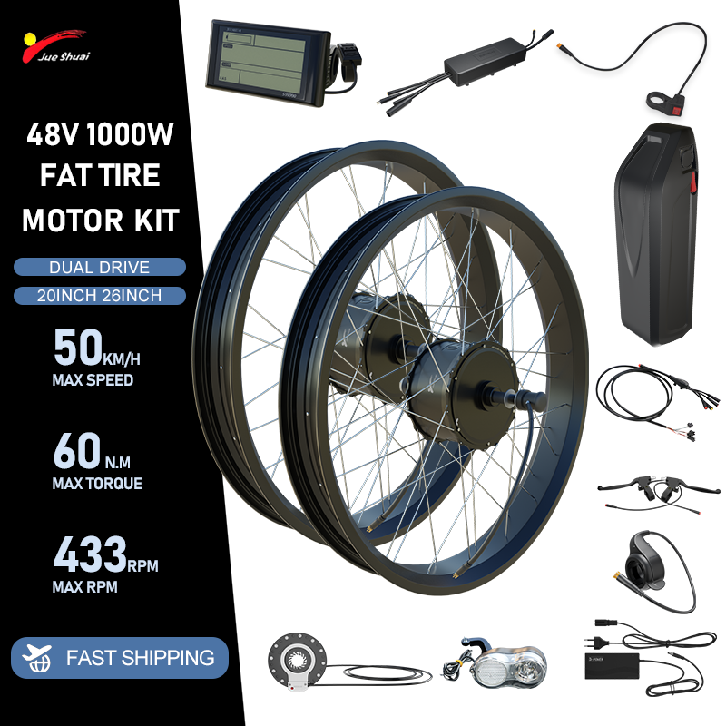 Fat Tire Ebike Conversion Kit 2000W - 48V 2000W E-bike Vetband Ombouwset 20