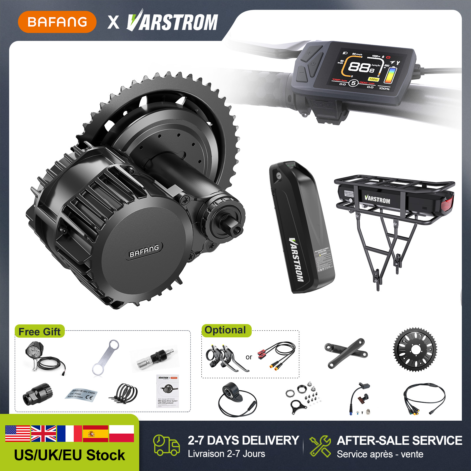 Bafang Bbshd 1000W Conversion Kit - [US Stock] Bafang 48V Mid Drive