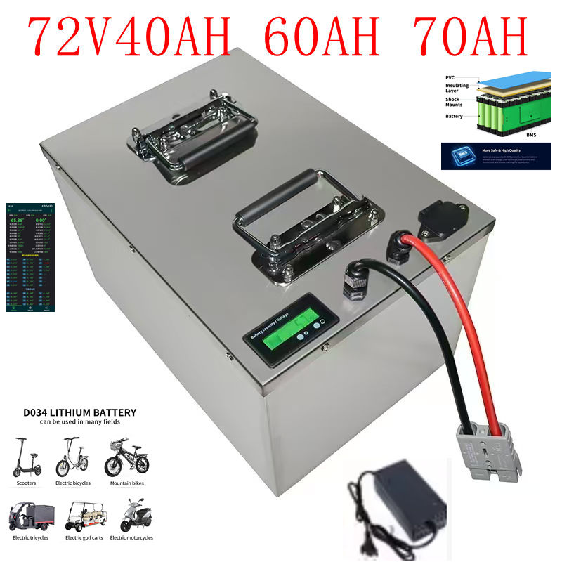 Electric Bicycle Battery 72V 30Ah - 72V Lifepo4 Ion Batterij Energieopslagsysteem 30AH-200AH