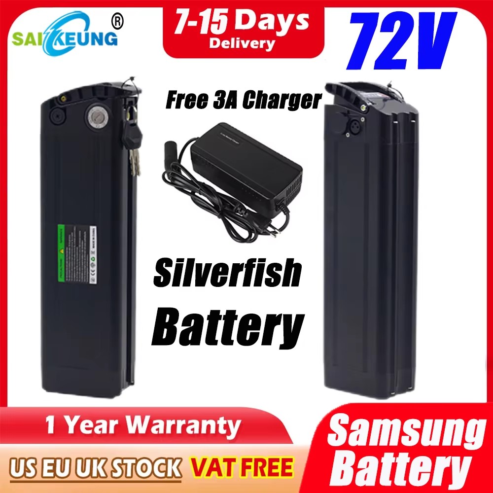 Electric Bicycle Battery 72V 30Ah - 72V SilverFish Accu Titanate Frame E-bike