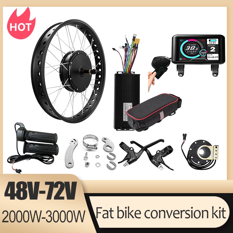 72V 3000W Fat Tire Sneeuwfiets - Fat Tire Ebike Conversion Kit 2000W recensie en prijs
