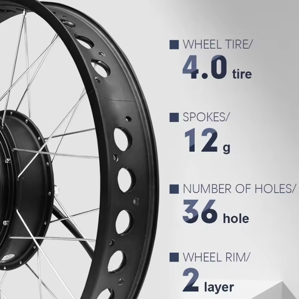 72V 3000W Fat Tire Sneeuwfiets - Fat Tire Ebike Conversion Kit 2000W recensie en prijs