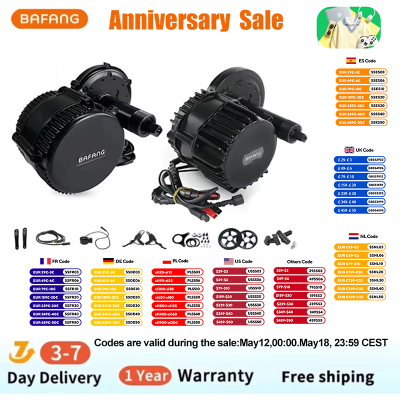 Bafang BBSHD 1000W 52V 48V 68m - Mid Drive Motor Kit 52V 1000W recensie en prijs