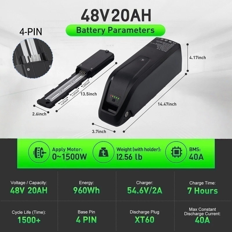 Hailong E-Bike Batterij 36V 48 - Ebike Battery 48V 20Ah Hailong recensie en prijs